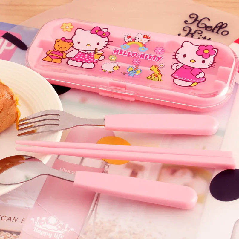 My Melody Kids Lunch Trio Cutlery Fork Spoon Chopsticks Sanrio