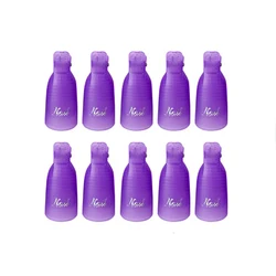 10 Colorful Acrylic Nail Cap Clips for Manicure and Nail Polish Removal (10Pcs Purple)