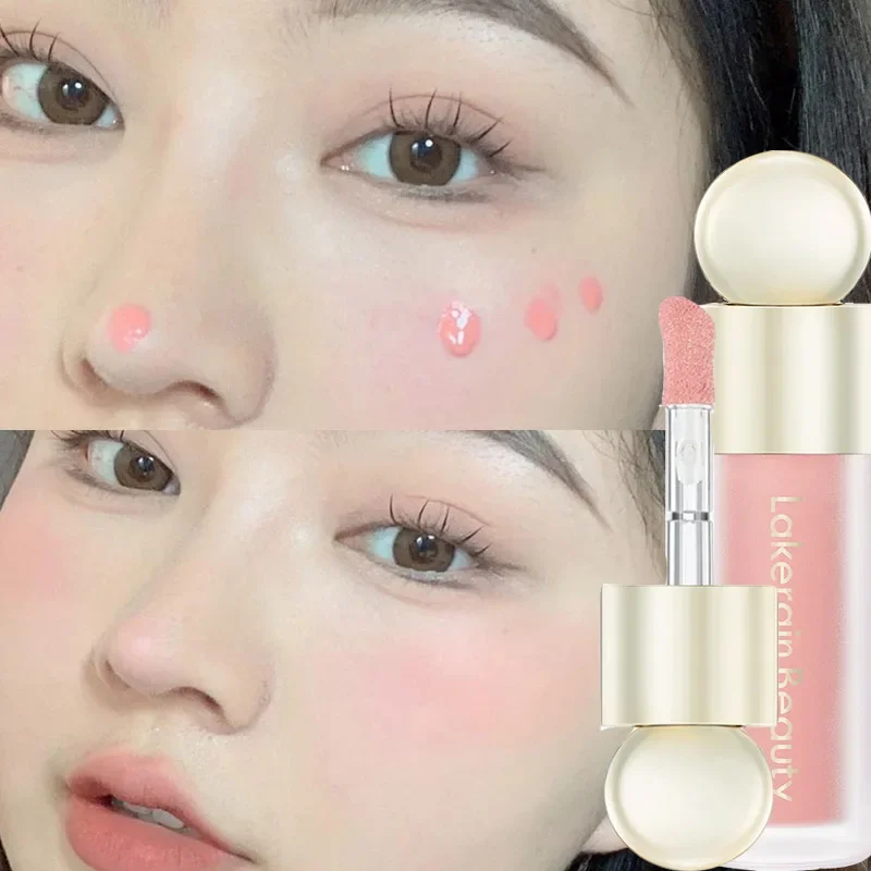 1Pc Waterproof Liquid Blush Velvet Matte Blusher Face Pigment Lasting Beauty Natural Cream Cheek Tint Orange Peach Blush Makeup
