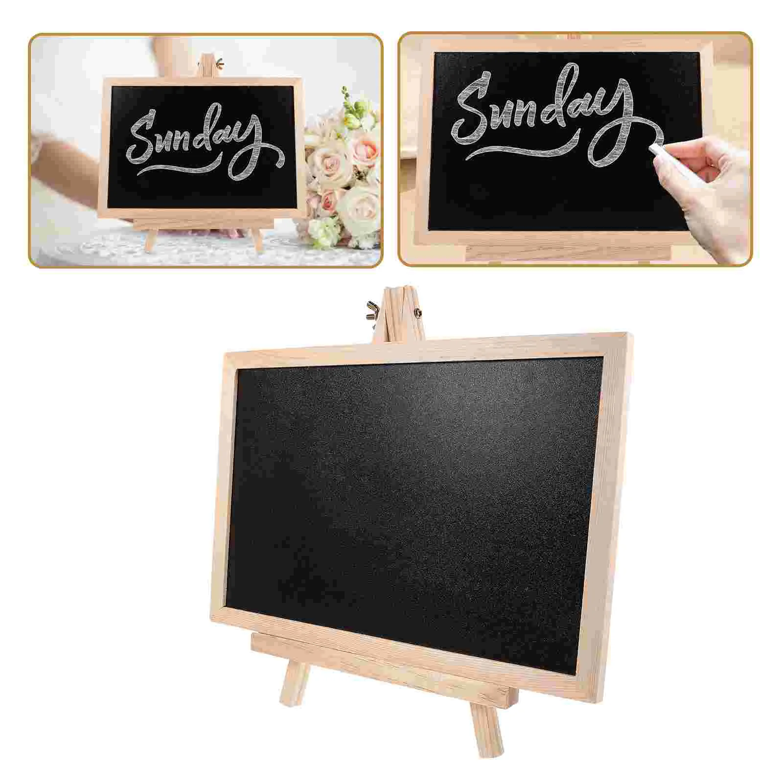 Calligraphy Drawing Board Erasable Chalkboard Desktop Chalkboards Signs Wooden Decor