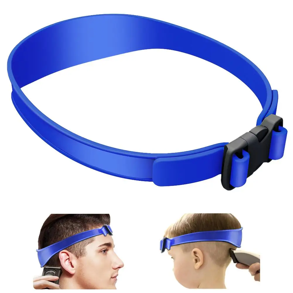 Neckline Shaving Template Curved Silicone Haircut Band for DIY Home Haircuts Neck Hair Styler Trim Ruler Barber Ruler Tool diy hair trimming template haircut band breathable curved silicone home hair trimming guide for boys men blue