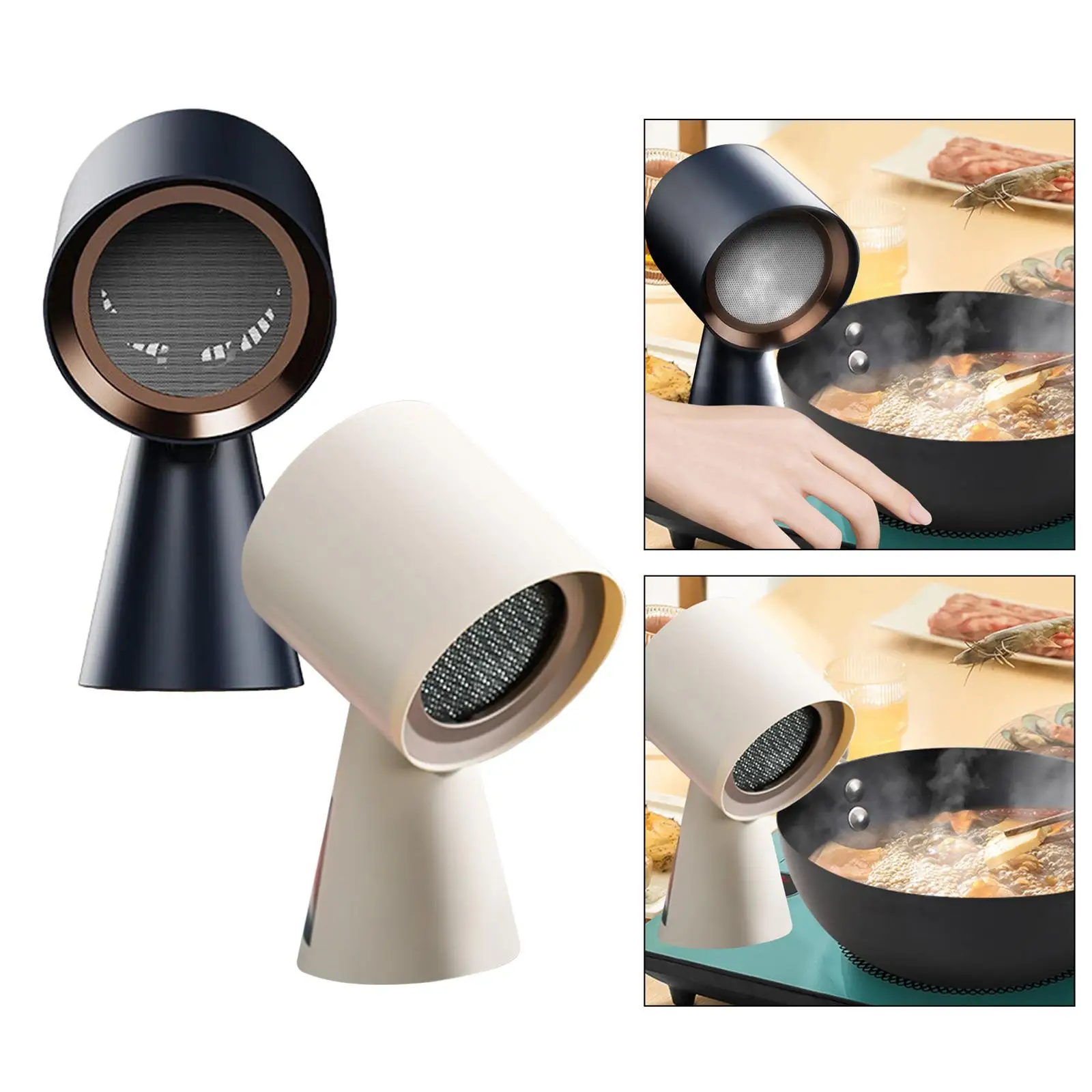 Desktop Range Hood, Tabletop Cooker Hood, Cooker Small Ventilator for Indoor, Hot Pot, Kitchen, BBQ 6
