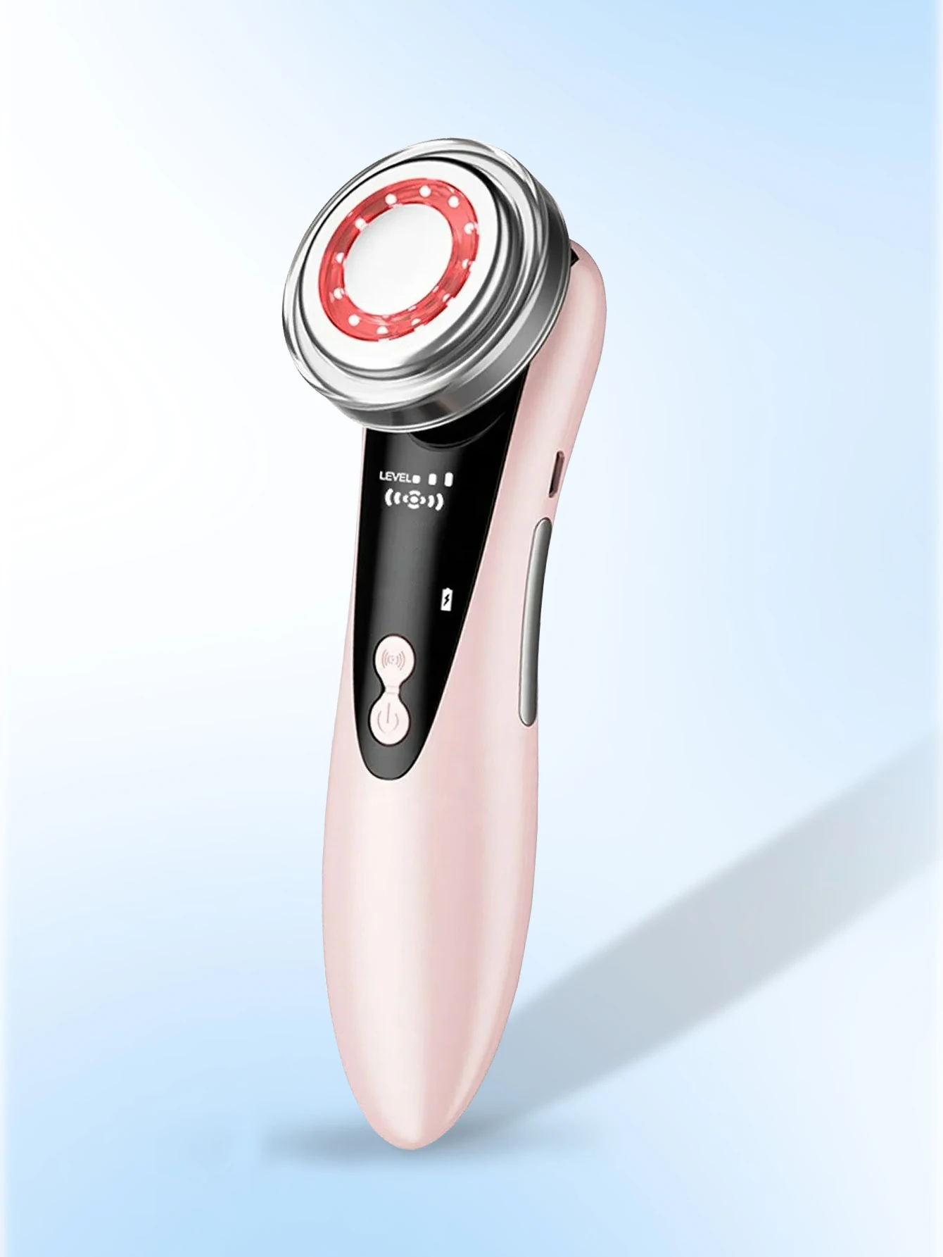 EMS Facial Massager LED Light therapy Sonic Ion Vibration Skin Tightening Face Lifting Anti Wrinkle Beauty Device Skin Care Tool
