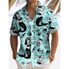Casual Holiday Style Lapel Men Shirt 3D Print Man/Women Fashion Short Sleeves Shirts Button Streetwear Oversized Unisex Clothing 5