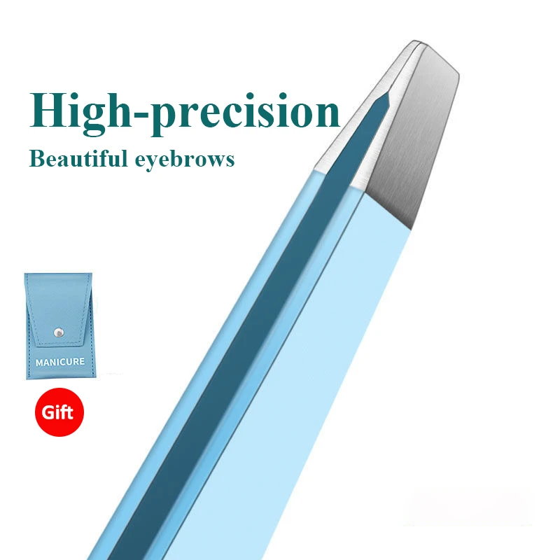 Colorful Eyebrow Tweezer Hair Beauty Fine Hairs Puller Stainless Steel Slanted Eye Brow Clips Removal Makeup Tools 3