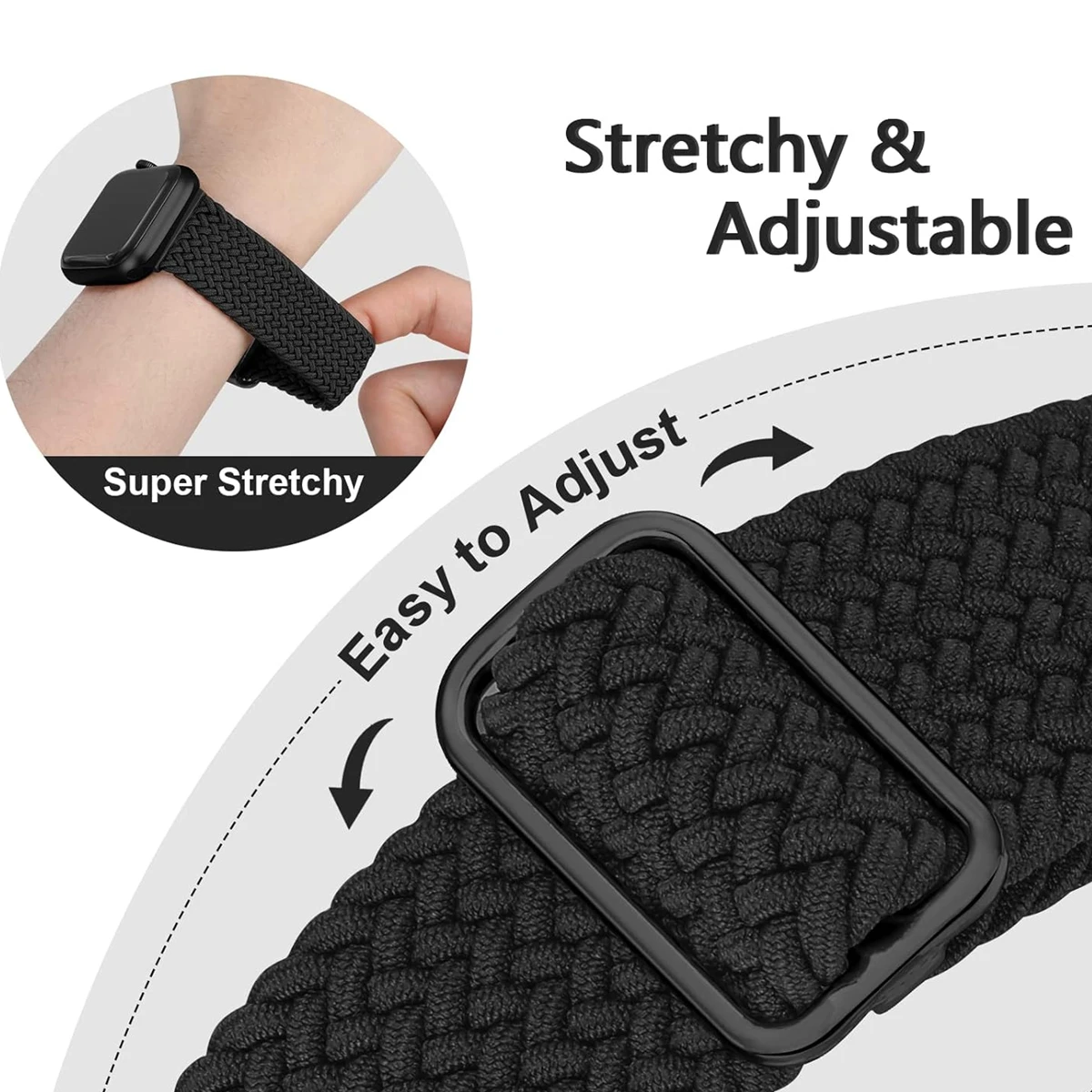 Premium Nylon Stretch Bands for Smartwatch - Universal Sport Straps for All Genders