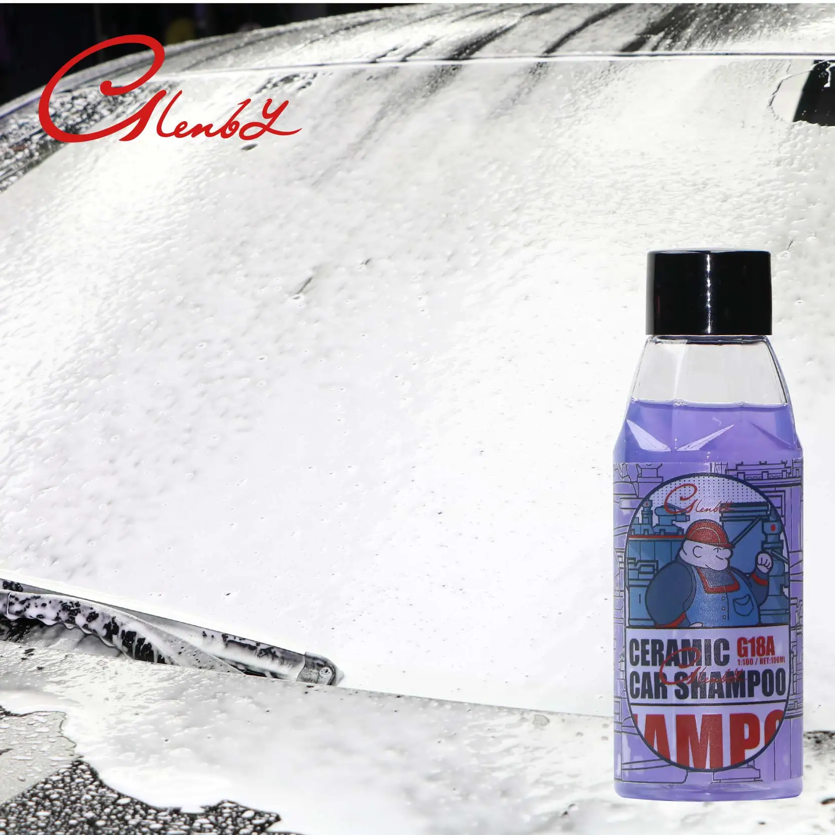 Car wash soap and wax, car cleaning fluid, easy to rinse, scratch free soap with wax protection, rich car wash fluid 4