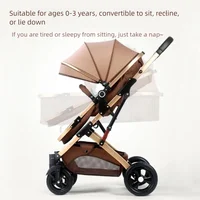 Poussette 3 en 1 pour bébé, système de voyage pour bébé, poussette 3 en 1 avec base Isofix, poussette pliable pour nouveau-né, poussette standard réversible 3