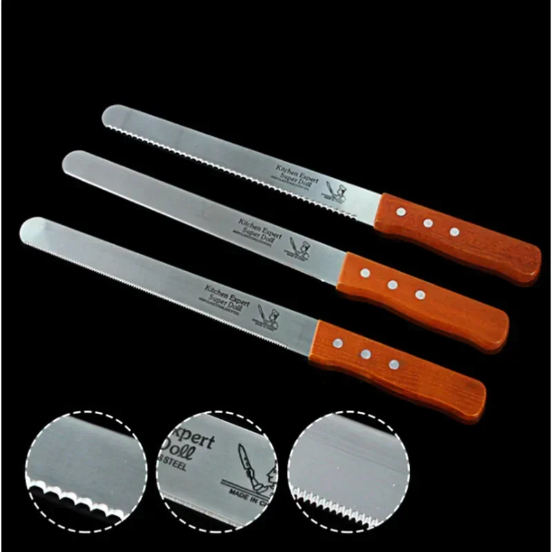 Baking Tool Baking Accessories Bread Cutter 10 Inch Serrated Bread Knife Cake Cutting Knife Long Baguette Cutter Stainless Steel Loaf/Bread Slicer/Slicing