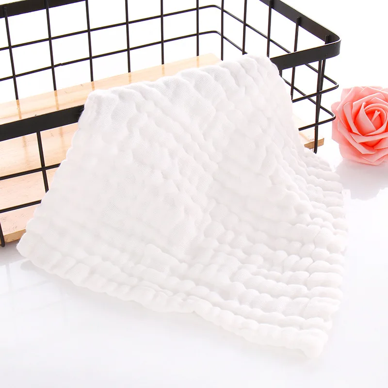Baby Bath Face Towel Saliva Towels 6 Layer Cotton Newborn Feeding Washcloth Hand Towel Handkerchief 30x30cm