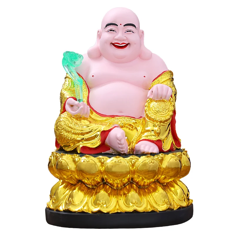 

Huayin Hall Big Belly Maitreya Statue Decoration Living Room Fortune Smiling Buddha Milai Buddha Resin Fiberglass Statue Maile