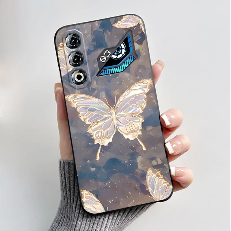 Butterfly Flower Shockproof Silicone TPU Phone Case - Soft and Stylish Protective Back Cover