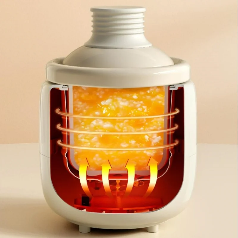 Bear 0.5L Slow Cooker Baby Supplementary Food Maker 220V Mini Bird's Nest Crock Pot White Porcelain 9.5h Reservation Keep Warm 5