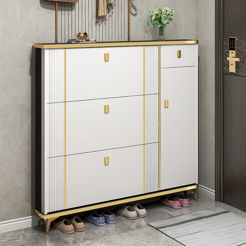 Extremely Narrow Shoes Storage Cabinet Modern Style Entryway Storage Organizer Cabinet For Shoes