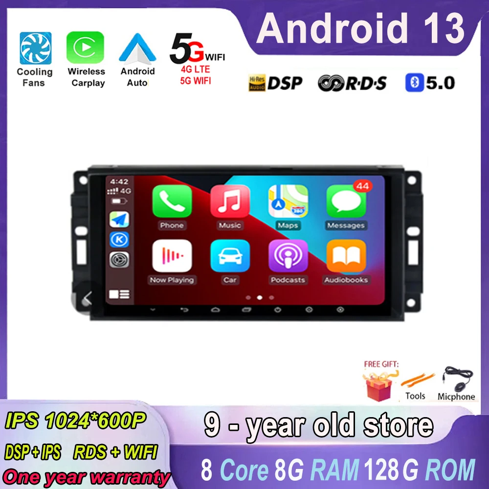 

Car Android Radio Stereo Multimedia for Jeep Cherokee Compass Commander Wrangler 300C 2009 2008 2010 2011