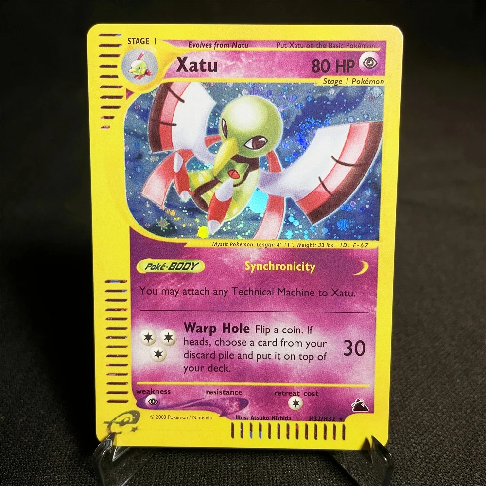 thumbnail image 1 of Pokémon Cards Shining Game Carte Trading Collection Cards E-Card Series Flareon Kabutops Poliwrath Starmie Rhydon Proxy Card, 1 of 5
