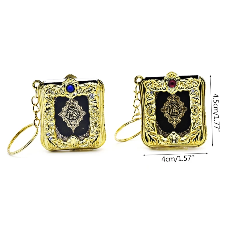 Islamic Keychain Pendant 367A Miniature Arabic Quran for Key Ring