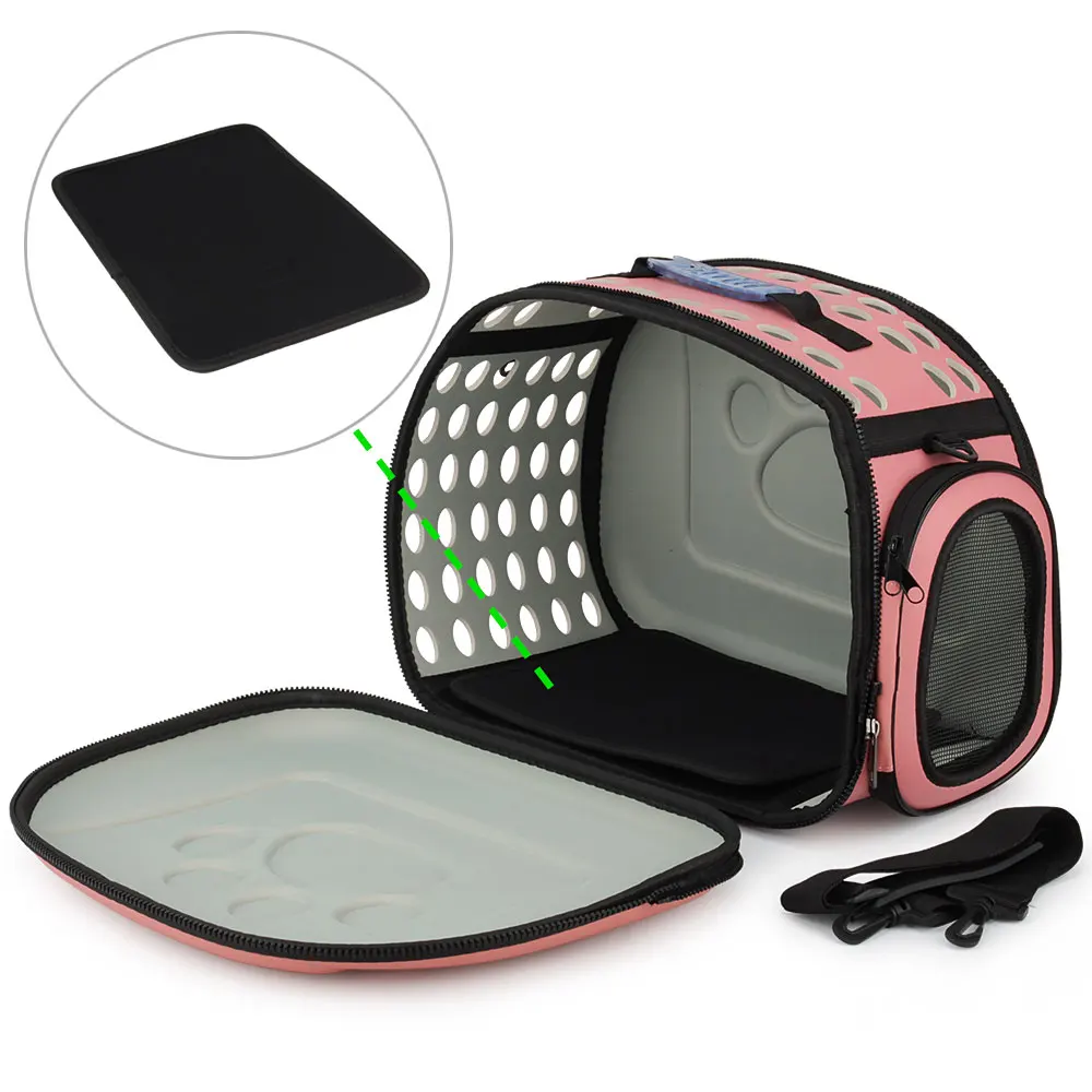 Small Dog Cat Carrier Bag Foldable Portable Pet Handbag Travel Pet Carrying Shoulder Puppy Bag