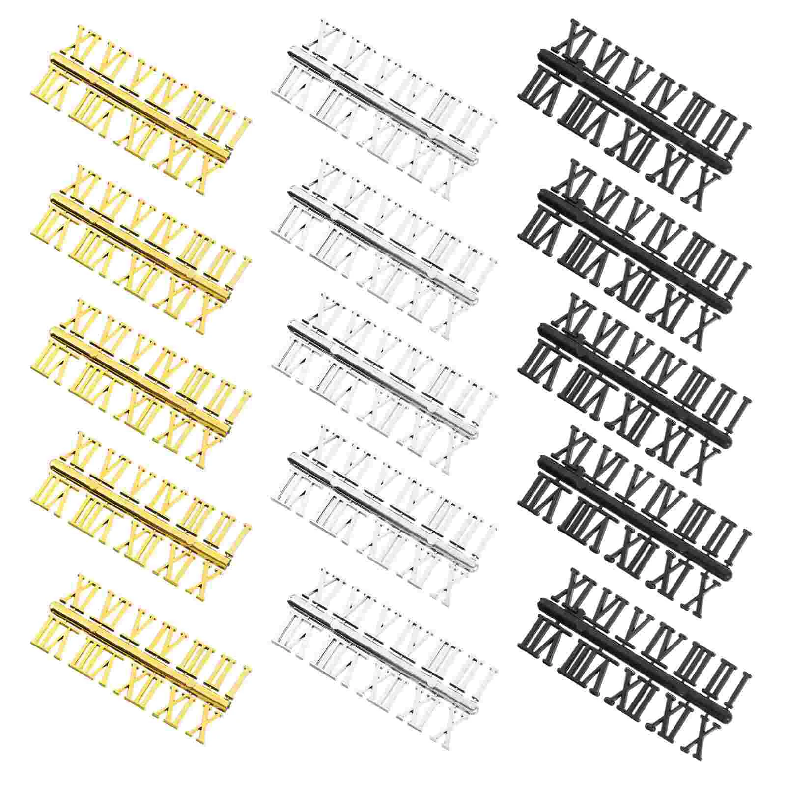 Rome Roman Number Clock Repairing Accessories Replacement Digital Clocks Card Wall Numerals Parts Plastic 15 Sets,clock repair tools