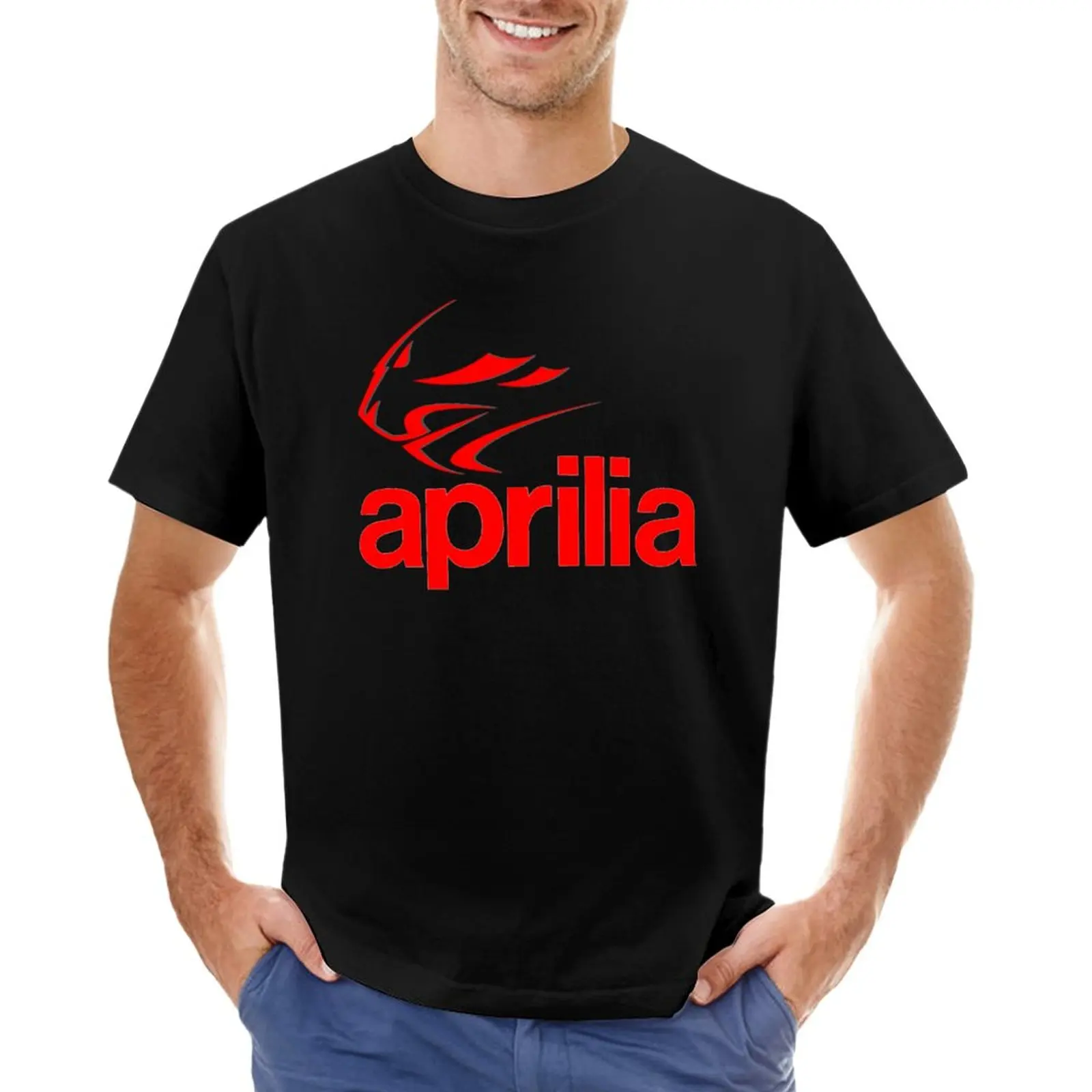 

Aprilia Motorcycle T-Shirt blacks blanks men workout shirt