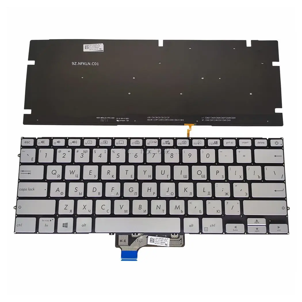 

Подсветка для ноутбуков XIN-Russian-US, клавиатура для Asus ZenBook UX431 X431 V431 K431 S431 X431FAC UX431U UX431F U4500 UM431