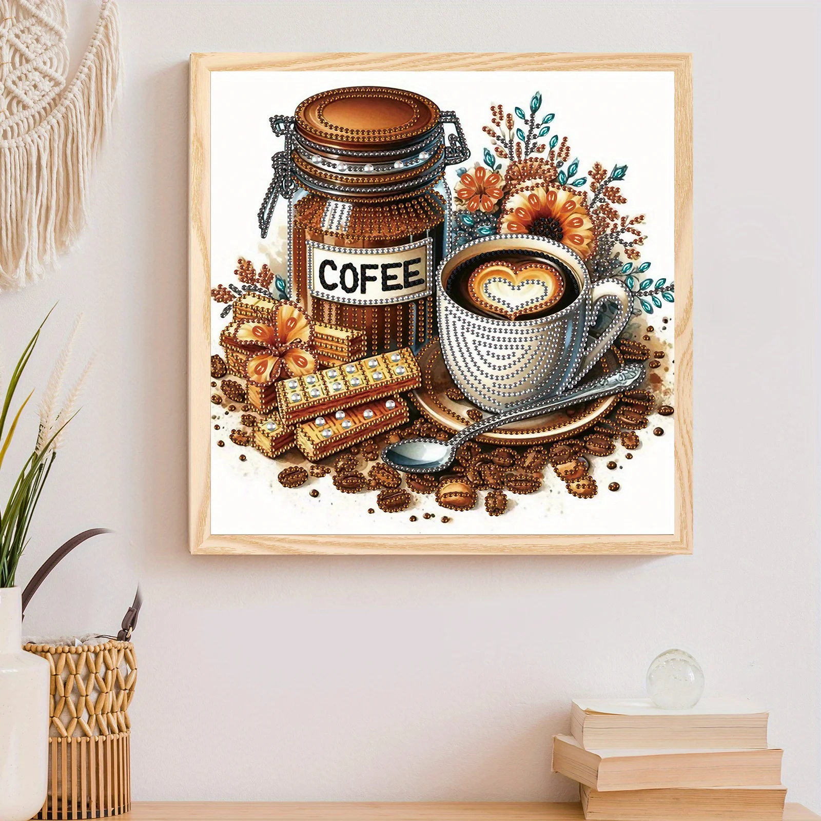 DIY Delicious coffee 5D Special Shape Diamond Art Kits for Beginners Diamond Art Painting Kits for Home Wall Decoration Gift