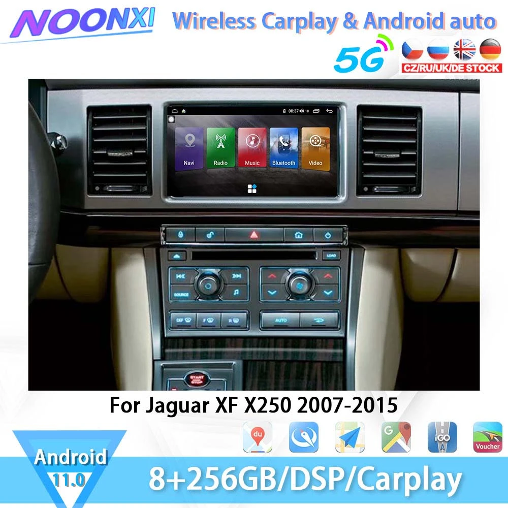 For Jaguar Xf X250 20072015 Car Radio Ips Stereo Screen Bluetooth