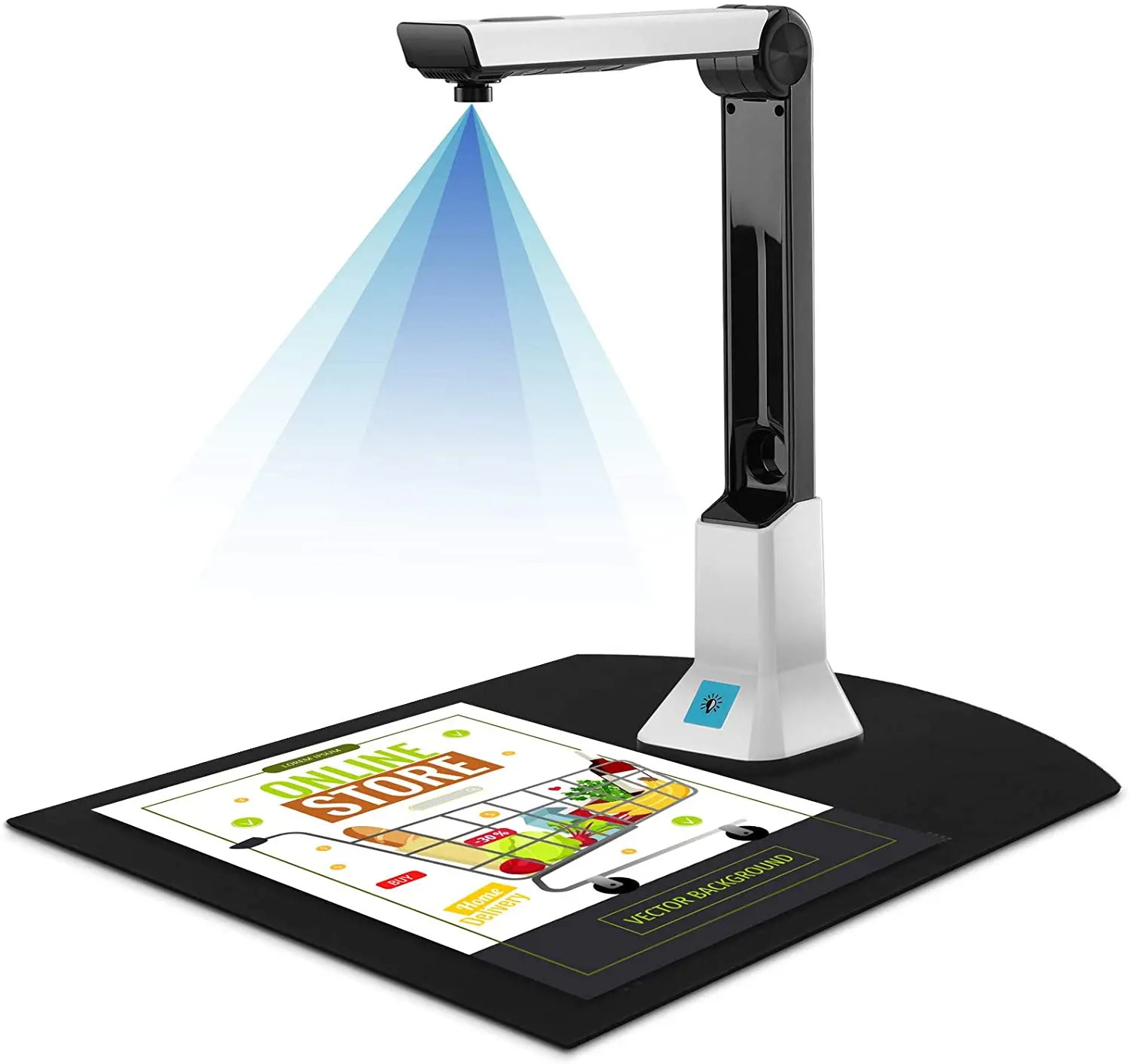 

BK50 Portable 8 Mega-pixel HD PDF Document Camera Capture Size A4 for File Recognition Scanner Support Windows XP/7/8/10 Mac OS