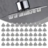 50pcs White Silicone Shower Head Nozzles Replacement Part Spray Silicone Universal Water Outlet 7.6*8*0.5 Mm 6