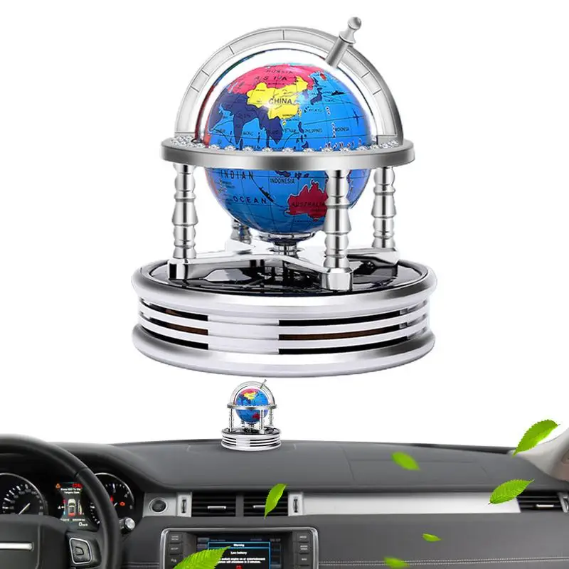 

Освежитель воздуха на солнечной батарее для автомобиля, освежитель воздуха на солнечной батарее, вращающийся в форме глобуса, автомобильный парфюм, безопасный освежитель воздуха для всей семьи