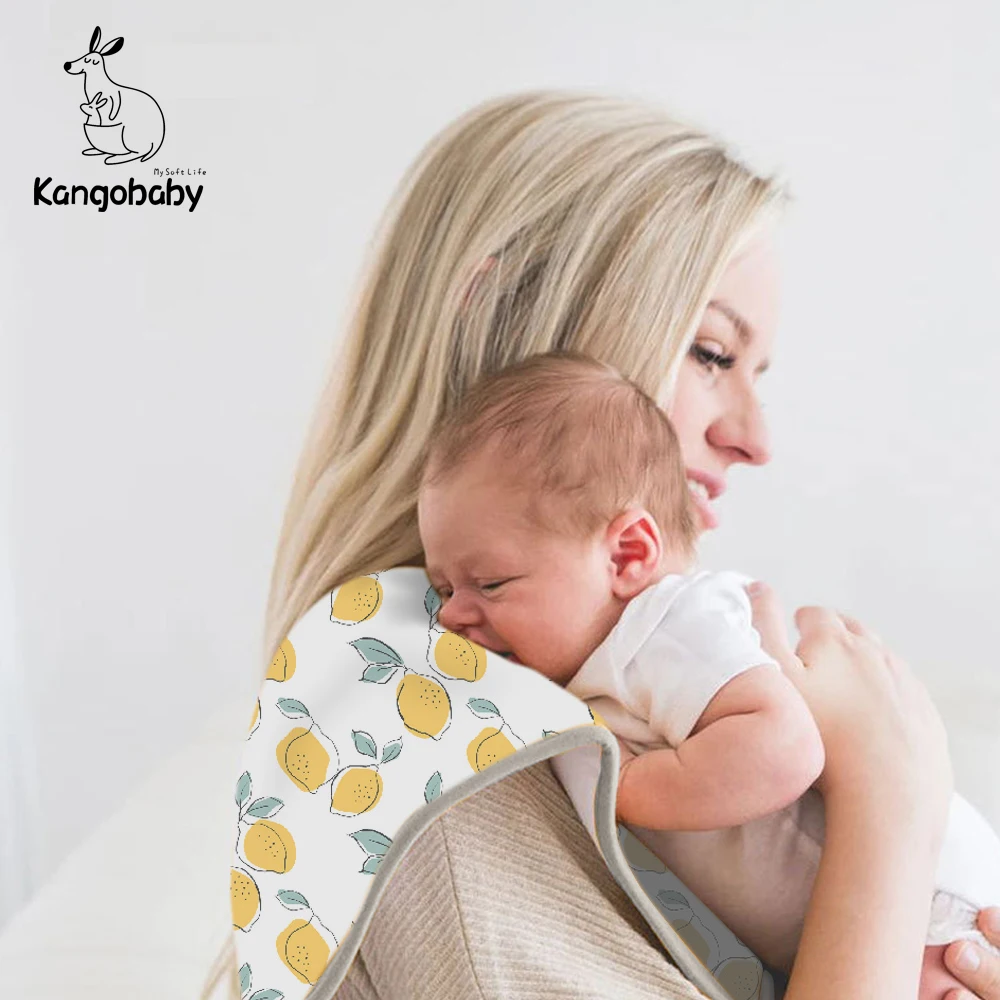 Kangobaby # Minha Vida Macia # Respirável Toda A Temporada 6 Camadas Bebê Musselina Burp Pano 100% Algodão Antibacteriano Recém-nascido Babador