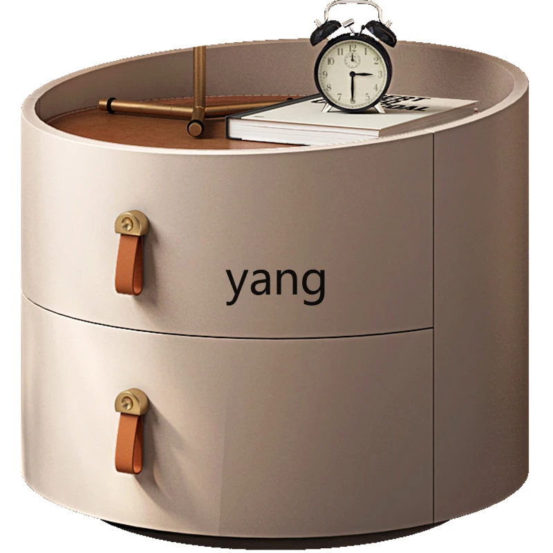 

Yhl Light Luxury Bedside Table Simple New Bedroom Installation-Free round Storage Chest of Drawers Bedside Cabinet