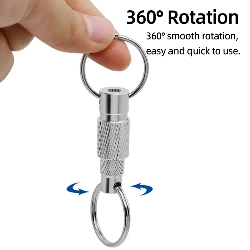 Dual Split Detachable Keychains Key Ring Quick Release Portable Metal Key Holder For Handy Outdoor Tool Accessories Mini Buckle