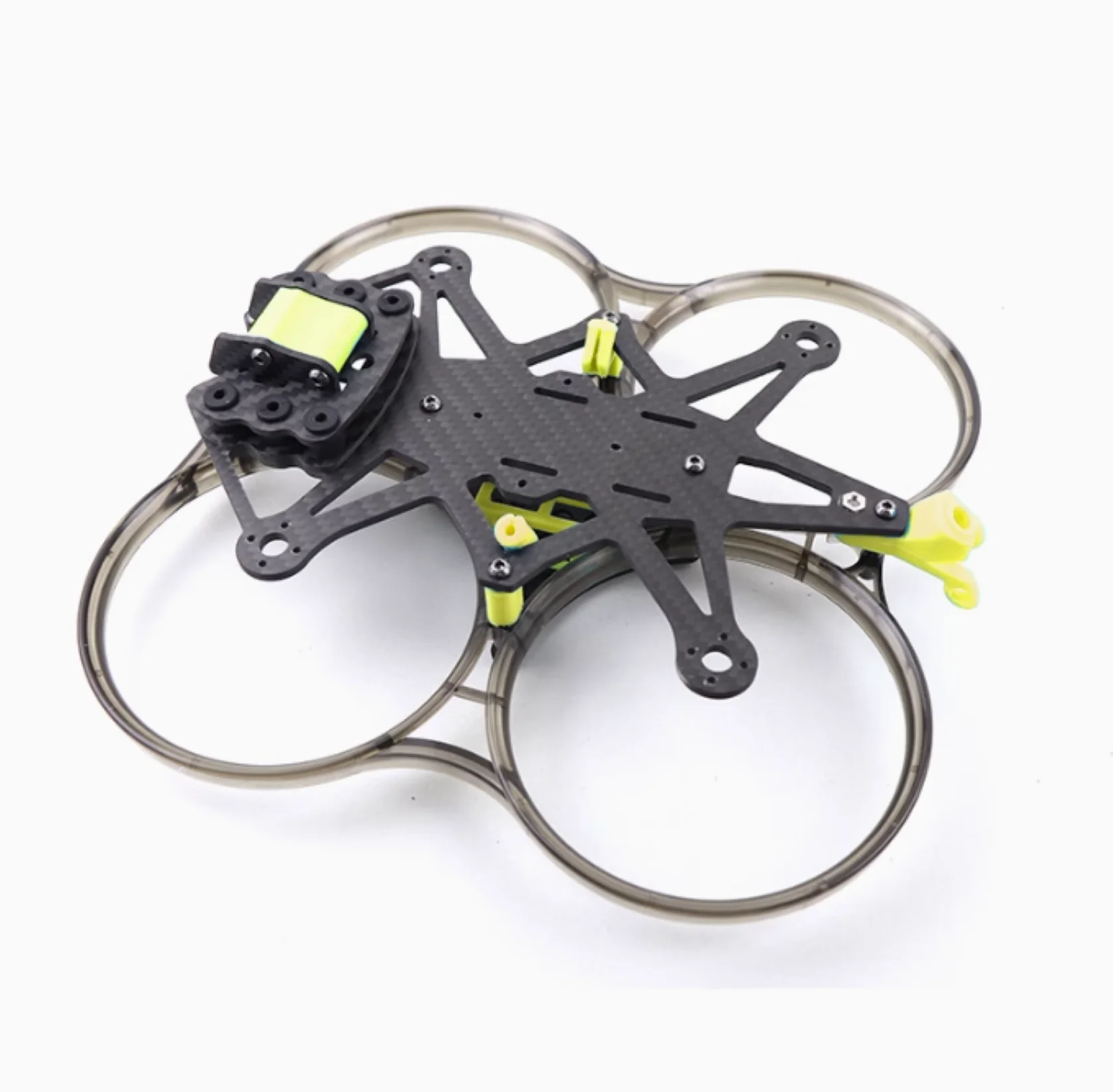 Détail du design du cadre TendFlying Bee35/CL35 V2 avec bras renforcés en fibre de carbone.