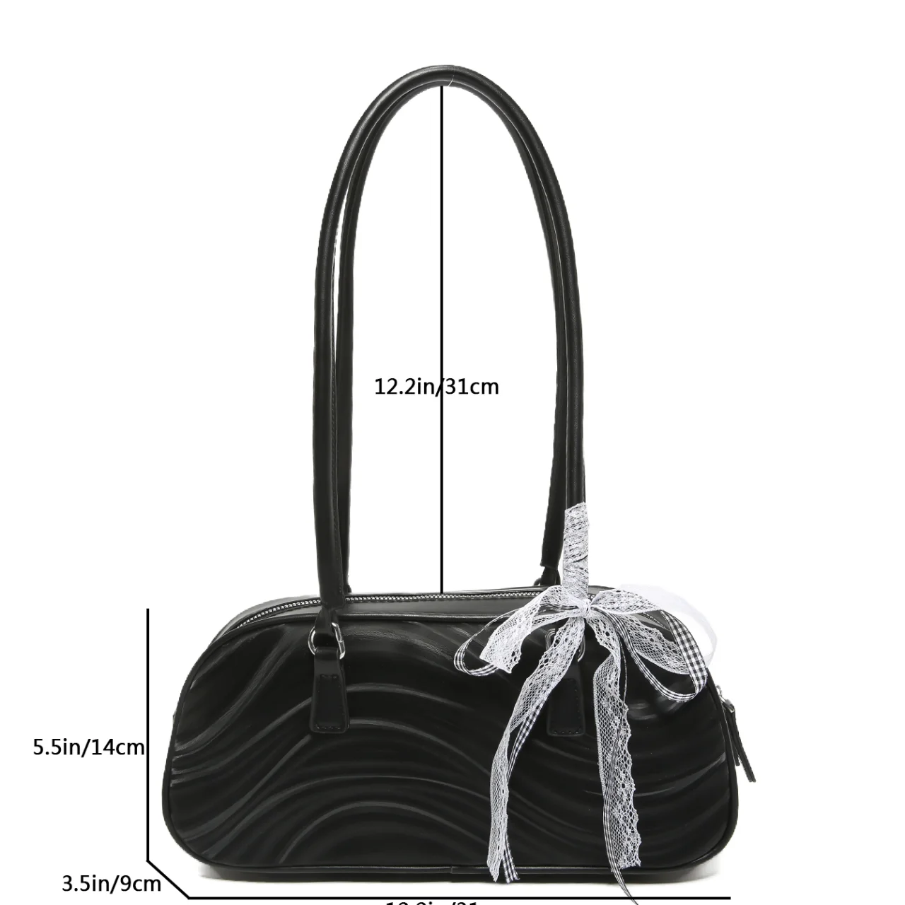 

Female New Silver Underam Bag Women Spring Summer Ribbon Design Leather Shopper Handbag Luxury Korean Ladies Party Shoulder Bag