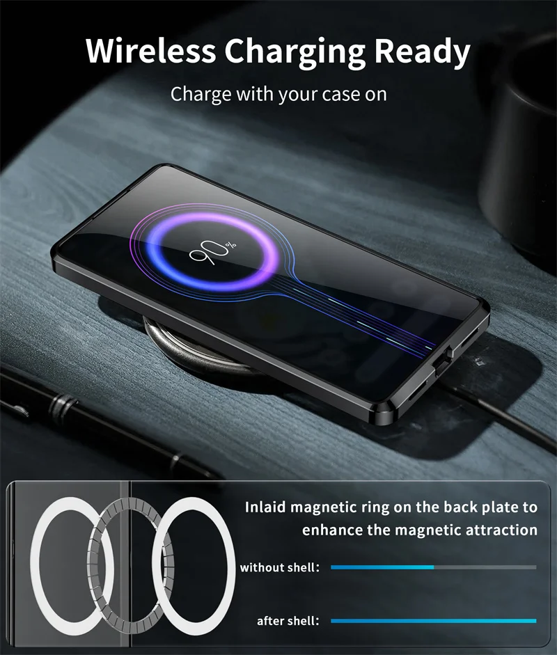 Magnetic Case Metal Frame For Google Pixel 7 Pro Phone Wireless Charging Matte For Google Pixel 7 Pixel7 Pro CASE Cover Capa