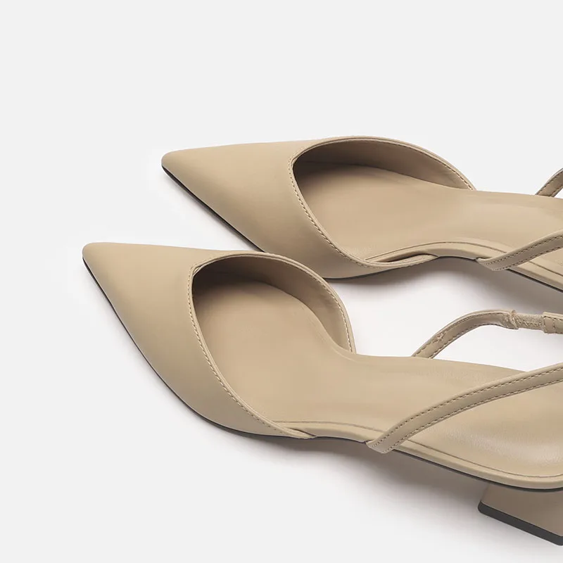 2021 Summer Pointed Toe Ladies Summer Sandals Thick Heel Autumn Women's Shoes Fashion Ladies Plus Size Ladies Mules