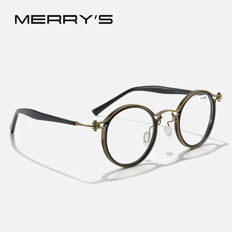 Merrys Design Retro Steampunk Reading Glasses For Men Women Round