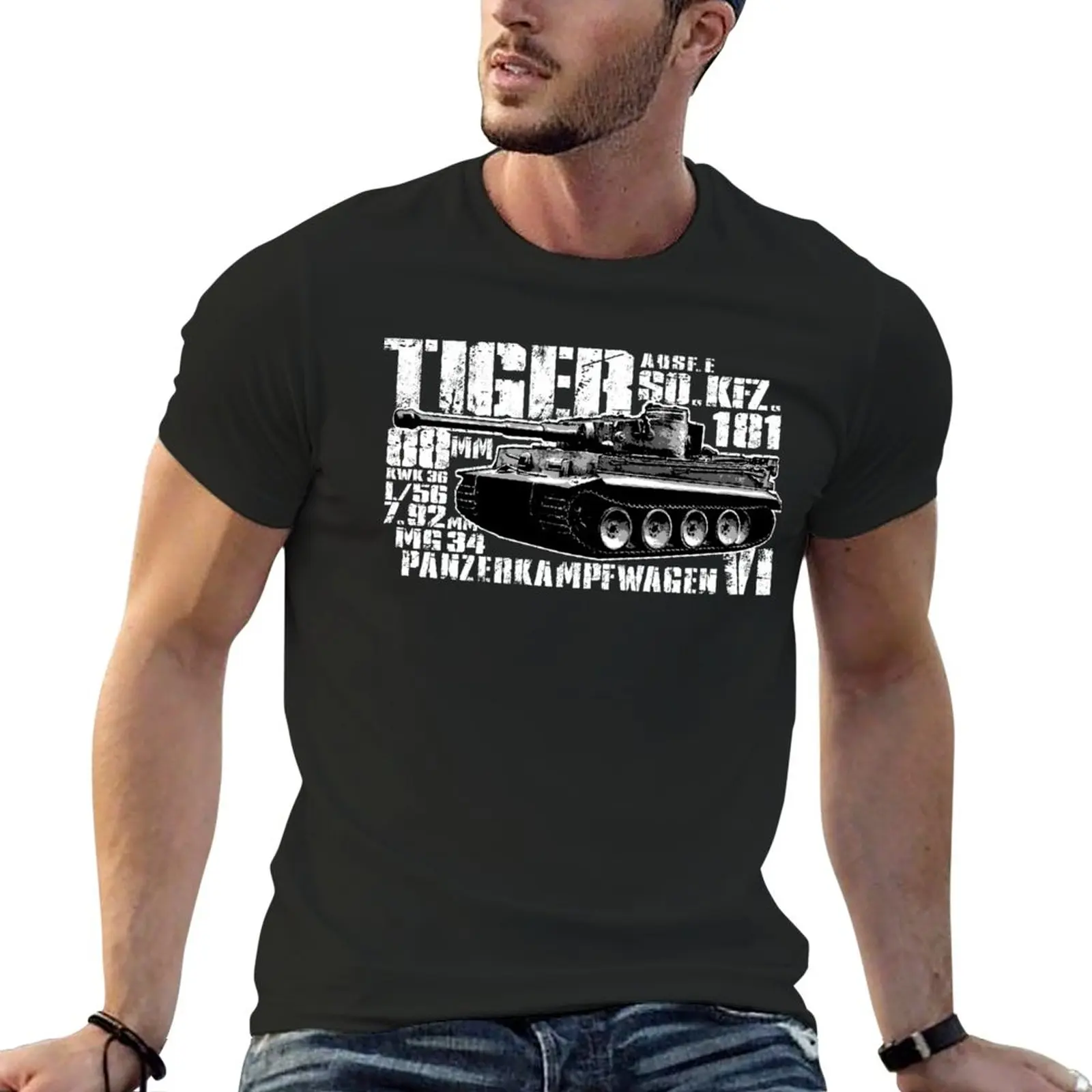 

Tiger I T-Shirt boys whites vintage clothes mens plain t shirts