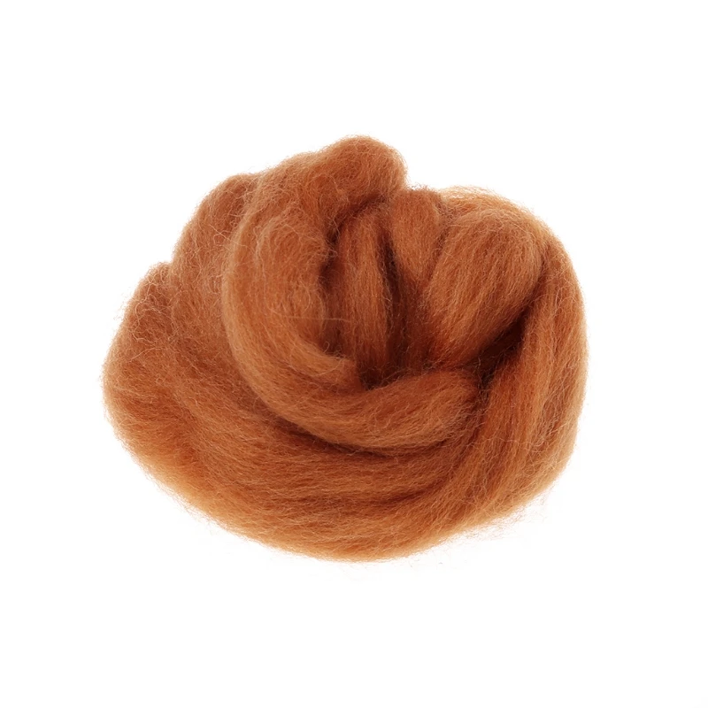 448B Wool Spinning Felting Fiber 10g Unspun Roving Learning Handmade Crafts