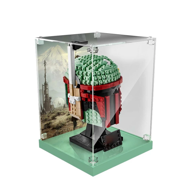 Vetrina Per Lego Casco Di Boba Fett 75277, 3Mm Teca In Acrilico Per Lego 75277 (Set Di Modelli Non Inclusi)