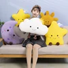 Cuddly Star Pillow with Legs Plush Stuffed Smiling Sun Moon Cloud Cushion Home Office Chair Cot Emotional Decor Christmas Gift 1
