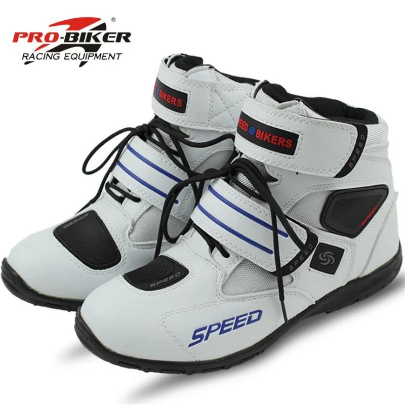 Motorcycle Riding Non-slip boots Pro-biker Racing Boots Motorbike Microfiber Leather shoes