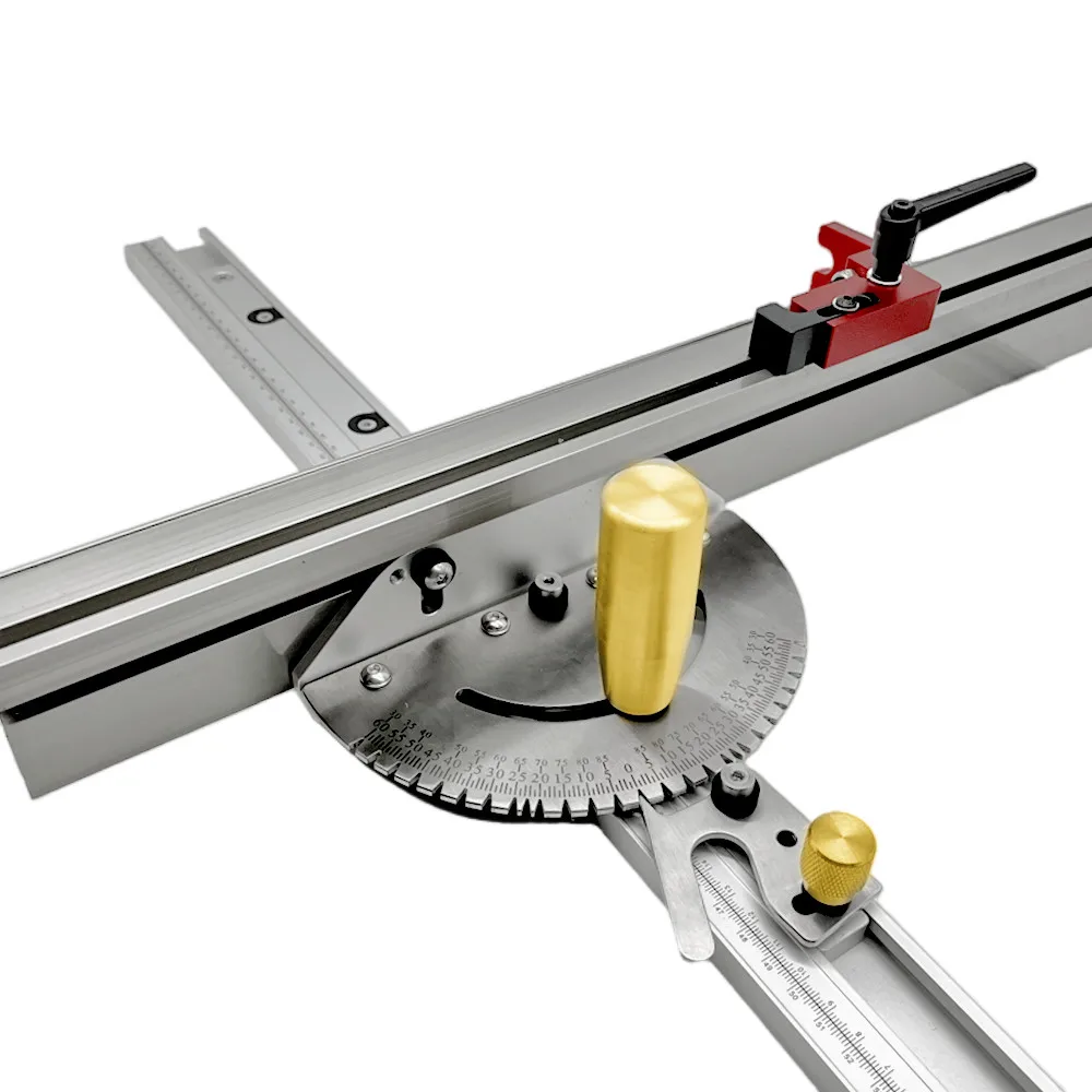 Aluminium Profile Fence Kit Woodworking T-tracks Sliding Brackets with Fence Connector and Track Stopper for Router/Saw Table