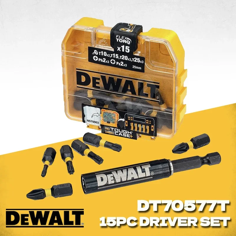 Dewalt Dt70577 Extreme Flextorq Small Bulk Storage Con Set Di Punte Di Torsione Da 15 Pezzi Set Misto Accessori Per Elettroutensili Dt70577T-Qz