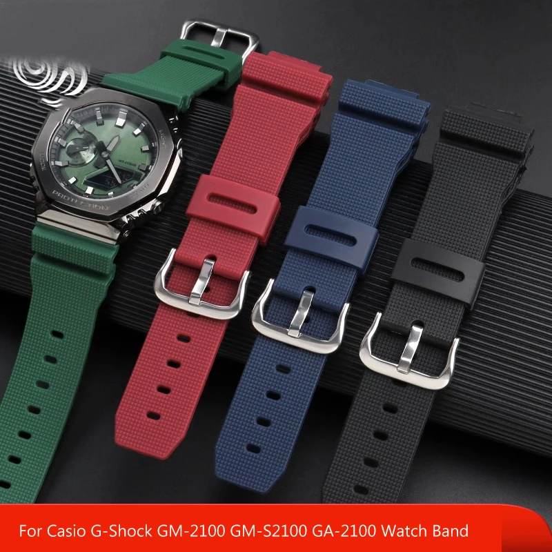 Accessori Per Orologi Cinturino Per Casio G-Shock Gm-2100 Gm-S2100 Ga-2100 Gm-5600/Ga5600 Bracciale Sportivo Impermeabile Da Uomo In Silicone 16Mm