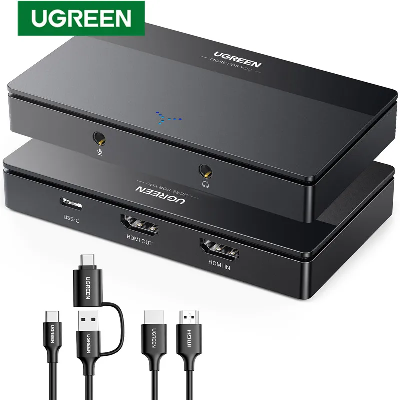 Ugreen-hdmi para Usb para Usb-c Video Capture Card Grabber Box para pc Computador Câmera Live Stream Record Meeting 4k60hz Novo