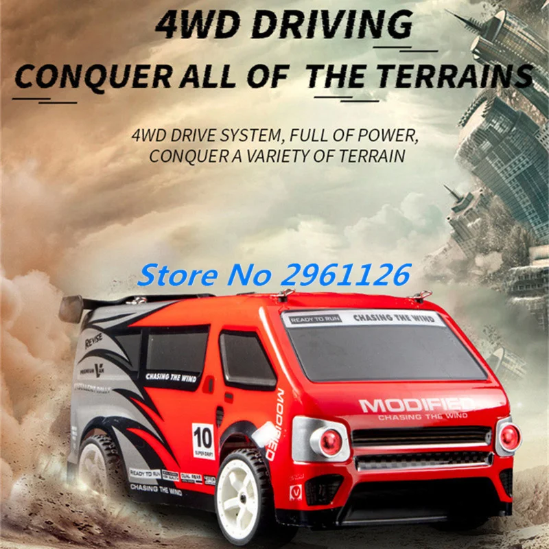 Simulated 4WD Remote Control Drfift Car 1:16 360° Drift Two Sets Tires Light Switching PVC Explosion-Proof RC Truck Car Toy 4