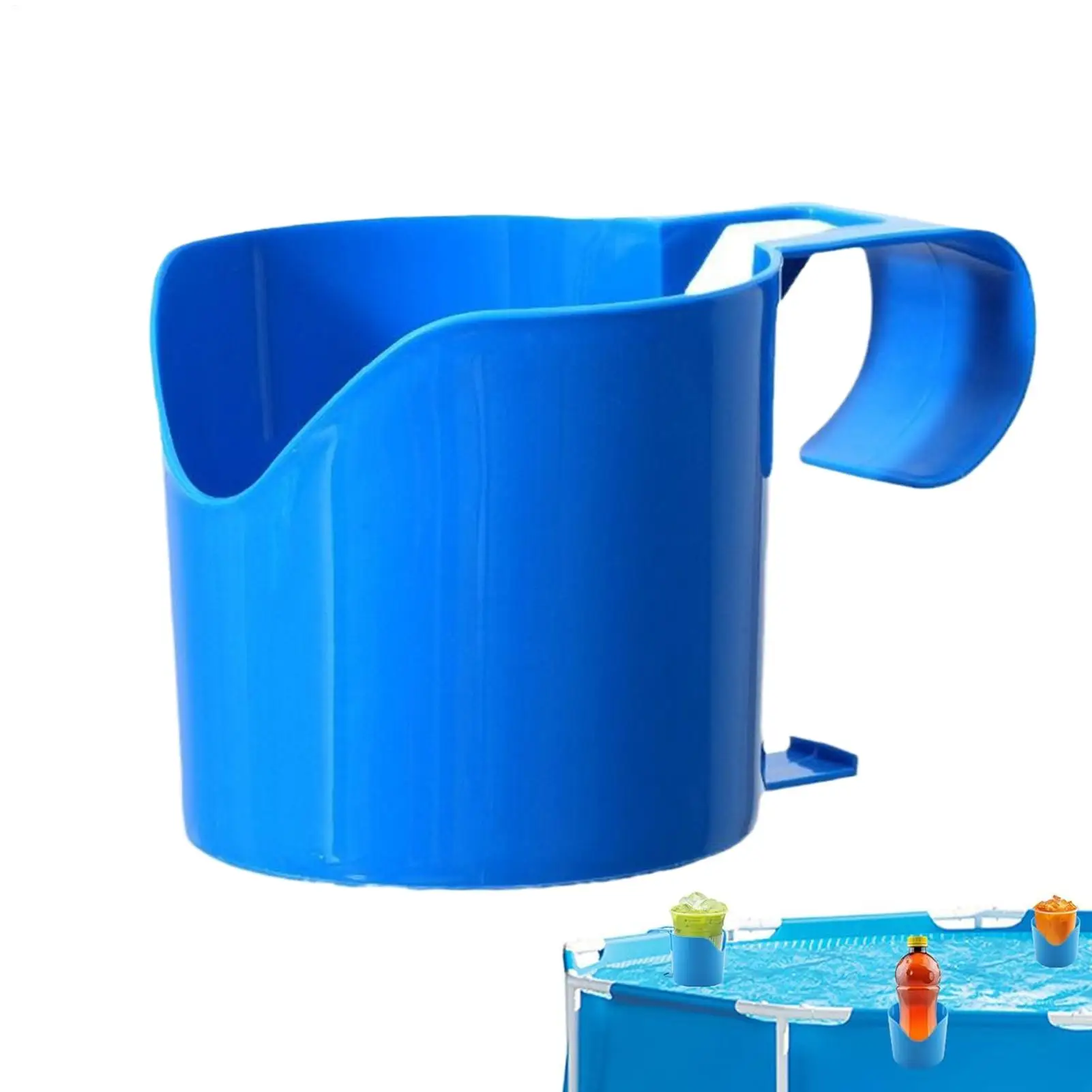 hot 4PCS Poolside Cup Holder Swimming Pool Storage Rack No Punching Bottle Hanging Rack Pond Spa Pool Drink Beer Glass Holder