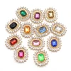 Pack of 10 17*20mm Alloy Rhinestone Flat Back Snaps, DIY Sewing Clothing Wedding Hair Ornament Accessories 4
